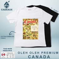 CANADA 15 SOUVENIR T-Shirt CANADA COUNTRYTAG 24s Combed Cotton T-Shirt SOUVENIR PREMIUM GIFT