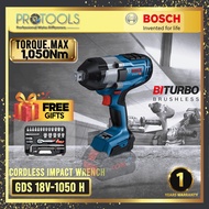 BOSCH GDS18V-1050H (SOLO) 18V 3/4" High Torque Cordless Impact Wrench With BITURBO Brushless Motor C