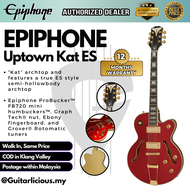 Epiphone Uptown Kat ES with Double Humbucker (HH) Semi-Hollow Electric Guitar - Ruby Red Metallic (UptownKat)