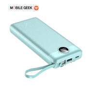 Alpha X (มี CCC) แบตสำรอง รุ่น E20 20000mAh Powerbank Built-in Cable พาวเวอร์แบงค์ พร้อมสายชาร์จในตั