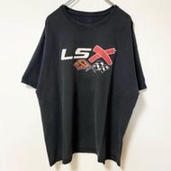 古著 Hanes LSX 短袖印花 T 卹，黑色，圓領，春夏，XL 碼