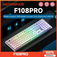 FLD F108PRO Hot Swap Wireless Mechanical Keyboard RGB Bluetooth 2.4g Wired 3mode Gaming Keyboard 108