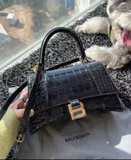 全新包郵｜巴黎世家Balenciaga 經典鱷魚紋沙漏包｜香港順豐配送