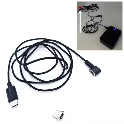 Magnetic Detachable AI Smart Glasses USB-C Charging Cable for Rokid Xiaomi Glasses Rayneo X3 INMO GO