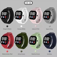 New Led Electronic Watch C3-12 Football Square Apple Waterproof Digital Sports Student Led Electronic Watch YYUE