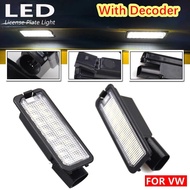 Auto Parts For VW Passat B6 CC Eos Scirocco Beetle Golf 4 5 6 7 MK4 MK5 MK6 MK7 2PCS LED Number Lice