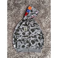 BAPE GREY CAMOO ZIPPER HOODIE