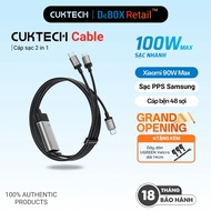 CUKTECH 2 in 1 Type-C to Type-C+Type-C Fast Charging Cable 1.35m long 100W Max Laptop 100W Xiaomi 90