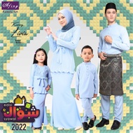 BAJU KURUNG MODEN PLEATED KURUNG BABY BLUE BAJU MELAYU SLIM FIT SET FAMILY SEDONDON IBU ANAK BAJU RAYA 2024 AF LIVIA P2