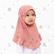 Children's Lace Bergo Hijab (0-3 years) Premium Spandex Jersey I Children's Bergo Tudung Budak Perem