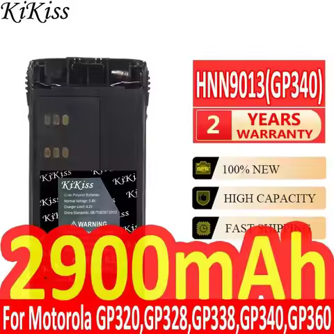 Walkie Talkie Battery HNN9013 GP340 2900mAh For Motorola Moto GP320 GP328 GP338 GP340 GP360 GP380