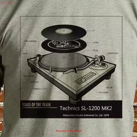 Technics SL 1200 MK2 T shirt vintage Washed Breathable graphic fashion Soft Unisex streetwear Stretc