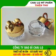 [COMBO 3 PCS] Cream Jar ️ 5g bow-shaped ice cream jar, .