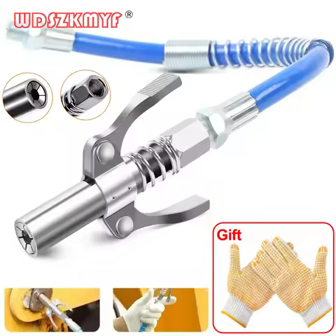 10000PSI High Pressure Grease Coupler Nozzle Hose Pump Syringe Grease Gun NPT1/8 Adapter Brake Oil C