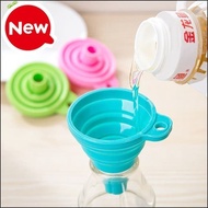 Round Funnel Foldable Water Silicone Rubber Oil Collapsible Mini Funnel