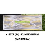 🔥MORITAKA🔥 YAMAHA Y125ZR (NO.14) KUNING DIRAJA KUNING HITAM ~ BODY COVER SET STICKER YELLOW BLACK YA