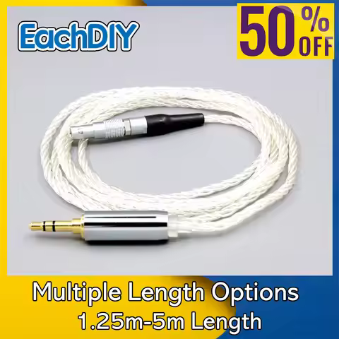 4 Core 99% 7n Pure Silver Palladium Earphone Cable For AKG K812 K872 Reference Headphone LN008408