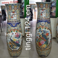 [FAT] GUCI ANTIK GUCI KERAMIK IMPORT MOTIF BURUNG MERAK