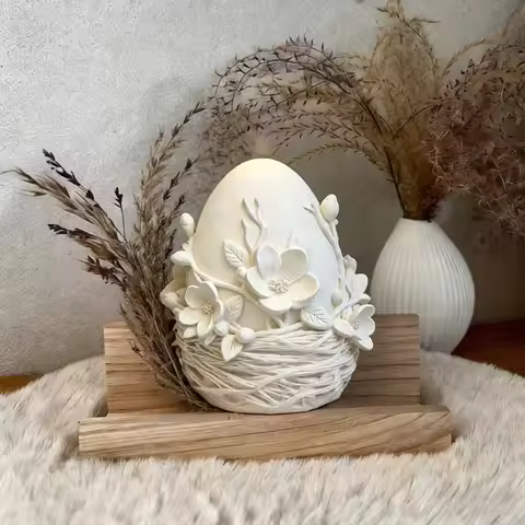 Hive Mold Egg Nest Bloom Silicone Mold - 3D Flower & Nest Design for Resin Art, Epoxy, Candle Making