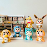 6Pcs/Set Crayon Shin-Chan Blind Box Doll Pokémon Series Table Ornaments Room Decor Shin-Chan Anime F