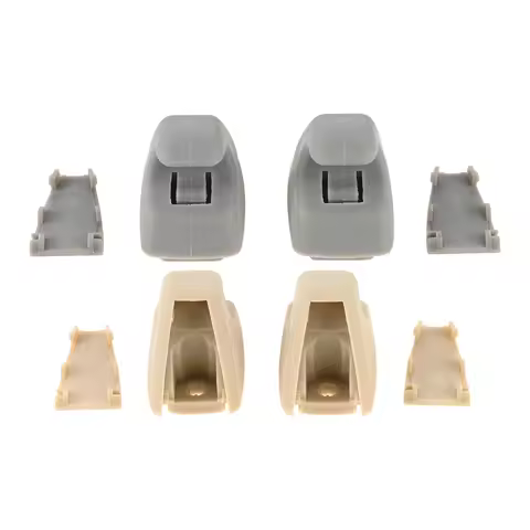 2Pcs Beige/Gray Sun Visor Support Clip Retainer Hook Clip Bracket Hanger Fit for GM 95994975 Car Int