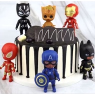Marvel Avengers Action Figure cake topper Spiderman Doll 8cm 11cm Groot Batman Action Figure