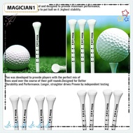 MAGICIAN 100pcs Golf Wood Tees, Digital Scale 69/83mm White Striped Golf Tee, Durable Wooden Golf St
