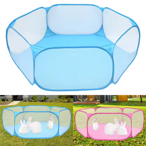 Portable Pet Playpen Cat Dog Cage Tent Playpen Folding Fence For Hamster Hedgehog Small Animals Brea
