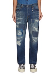 FDMTL PATCHWORK REPAIRED DENIM JEANS