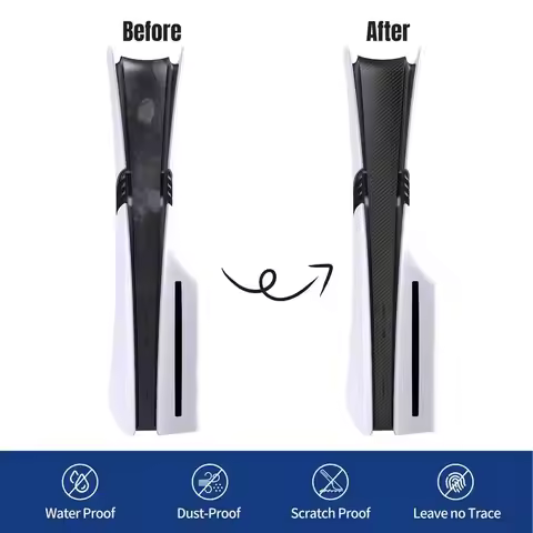 Accessories For PS5 Pro Console Skin Sticker PVC Vinyl Protective Middle Skin Sticker Dust-proof Dec