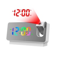 【VARSTR】Projection Clock LED Digital Display Screen Mirror Clock Projection Alarm Clock