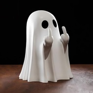 2025 New Halloween Ghost Figurine ornaments- Spooky Resin Ghost Statue, Cute Ghost Decor for Hallowe