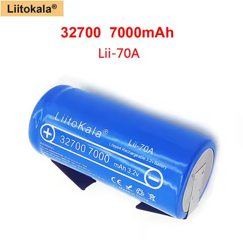 Battery 32700 1-6PCS LiitoKala Lii-70A-N 7000mah High Power 3.2V 32700 7000mAh Battery LiFePO4 + Nic