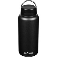 Klean Kanteen Classic 40oz Water Bottle Black Wide Mouth with Loop Cap 1.18l Not Insulated