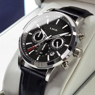 LIGE original watch for men fashion waterproof leather strap sports chronograph date quartz wrist watch