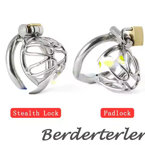 New Micro Chastity Cage Stainless Steel Male Chastity Device Rings Lockable