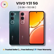 Vivo Y31 5G 16(8+8)GB RAM + 512GB  | 6500mAh+44W FlashCharge | Ready Stock My |1 Year Warranty