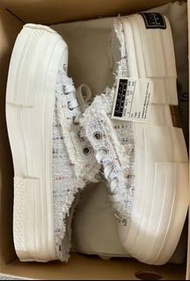 👟正貨 xVESSEL G.O.P.Slip On "White Tweed“小香風 半拖板鞋 白粉