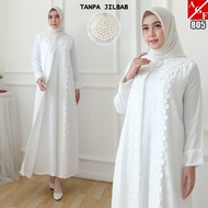 Kaftan Dress Muslimah Elegan Abaya Raya 2024 Viral Cantik Arabic Style Plus Size Jubah Putih Fashion fesyen Premium 805T