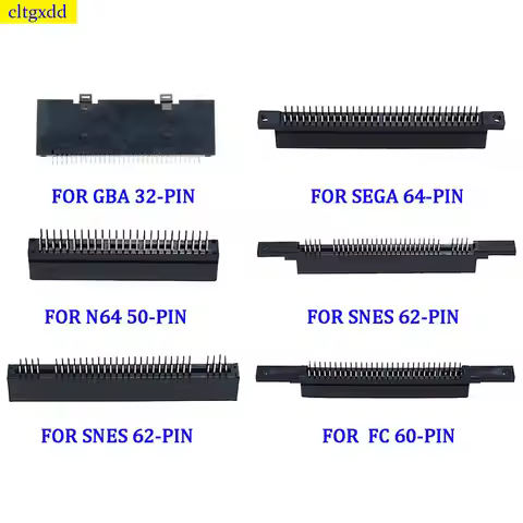 Cltgxdd 1 piece FOR GBA SNES N64 SEGA FC connector game card slot 32/50/60/62/64 pin for SEGA Genesi