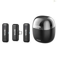 BOYA Reduction Battery Box 100 M Transmission Built-in 1 Receiver 2 Transmitters Noise Charging Smart Range 3 T-M Microphone android 2 System BY-WM 10 h Duration with for Wireless