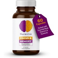 Focus & Memory Supplement for Brain Health, Focus Supplement & Neurotransmitter Support with Vitamin