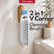 2 in 1 V Corner Cleaning Brush Household Tool | V Shape Gap Cleaning Brush Untuk Sudut & Celah