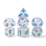 TTRPG DND MTG 7 dice set Acrylic Dice Table Game