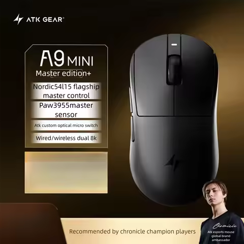 ATK A9 Plus ATK A9 MINI Ultimate Plus Wireless Gaming Mouse 39g Small Medium Hand PAW3955 MASTER 8K 