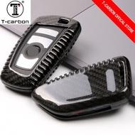 Car Styling Carbon Fiber Car Key Case Shell Cover For BMW E63 E64 F06 F12 F13 E65 E66 F01 F02 F25 F2
