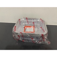 Aluminium Foil Tray With Cover 4504-P Rectangle Shape Medium Size 5 Sets (120x145) x (82x108)x50mm