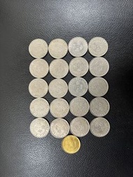 （銀色伍毫20枚1968年）香港硬幣英女王伊利沙伯二世銀色1968年五毫 Government of Hong Kong Queen Elizabeth ll 1968 $0.5