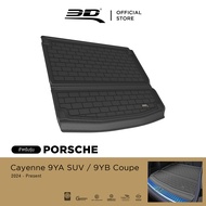 3D Mats ถาดท้ายรถยนต์ PORSCHE CAYENNE PHEV  SUV (9YA)/COUPE (9YB) PHEV 2024 - 2026 พรมกันลื่น พรมกัน
