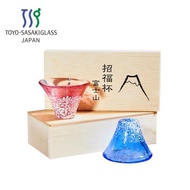 日本東洋佐佐木進口清酒杯富士山祝福對杯結婚禮物小眾玻璃杯茶杯